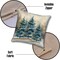Christmas Pillow Covers 18x18 Inch Set of 2 Decorative Throw Pillows Winter Watercolor Blue Green Tree Soft Christmas Pillow Case for Home Sofa Bedroom Livingroom Decor